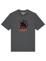 wat? Apparel T-Shirt Cat Dunkelgrau/Grau/Schwarz