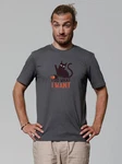 wat? Apparel T-Shirt Cat Dunkelgrau/Grau/Schwarz