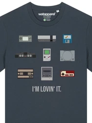 wat? Apparel T-Shirt Videogames Dunkelblau/Blau
