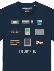wat? Apparel T-Shirt Videogames Dunkelblau/Blau