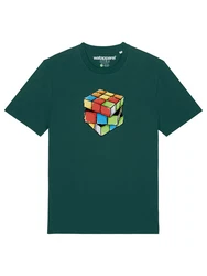 wat? Apparel T-Shirt Pixel Zauberwürfel Grün/Türkis/Mischfarben/Blau