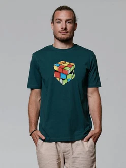 wat? Apparel T-Shirt Pixel Zauberwürfel Grün/Türkis/Mischfarben/Blau wat? Apparel T-Shirt Pixel Zauberwürfel Grün/Türkis/Mischfarben/Blau