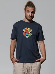 wat? Apparel T-Shirt Pixel Zauberwürfel Mischfarben/Blau/Dunkelblau