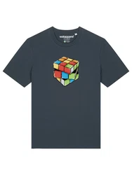 wat? Apparel T-Shirt Pixel Zauberwürfel Mischfarben/Blau/Dunkelblau