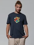 wat? Apparel T-Shirt Pixel Zauberwürfel Mischfarben/Blau/Dunkelblau