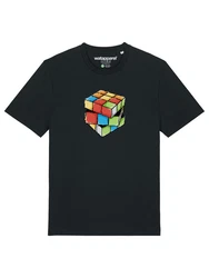wat? Apparel T-Shirt Pixel Zauberwürfel Schwarz/Mischfarben/Braun