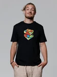 wat? Apparel T-Shirt Pixel Zauberwürfel Schwarz/Mischfarben/Braun