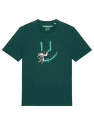 wat? Apparel T-Shirt Graffiti Astronaut Türkis/Grün