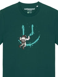 wat? Apparel T-Shirt Graffiti Astronaut Türkis/Grün