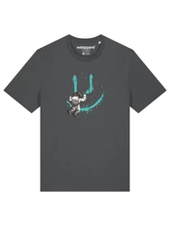 wat? Apparel T-Shirt Graffiti Astronaut Türkis/Dunkelgrau/Grau/Hellgrau