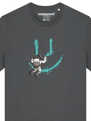 wat? Apparel T-Shirt Graffiti Astronaut Türkis/Dunkelgrau/Grau/Hellgrau