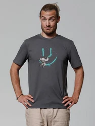 wat? Apparel T-Shirt Graffiti Astronaut Türkis/Dunkelgrau/Grau/Hellgrau