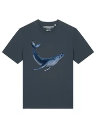 wat? Apparel T-Shirt Wal Dunkelblau/Blau/Grau