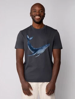 wat? Apparel T-Shirt Wal Dunkelblau/Blau/Grau