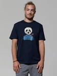 wat? Apparel T-Shirt Panda Dunkelblau/Hellblau/Blau