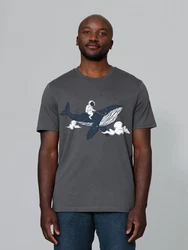 wat? Apparel T-Shirt Spacewhale Blau/Dunkelblau/Dunkelgrau/Grau/Hellgrau