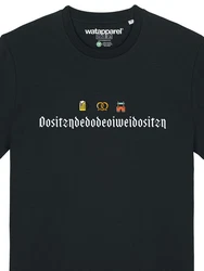 wat? Apparel T-Shirt Dositzndedodeoiweidositzn Lila/Schwarz