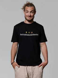 wat? Apparel T-Shirt Dositzndedodeoiweidositzn Lila/Schwarz