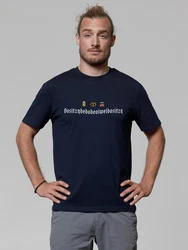 wat? Apparel T-Shirt Dositzndedodeoiweidositzn Blau/Lila/Dunkelblau/Grau