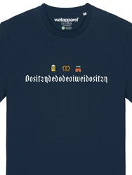 wat? Apparel T-Shirt Dositzndedodeoiweidositzn Blau/Lila/Dunkelblau/Grau