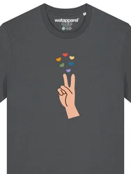wat? Apparel T-Shirt Spread Love Dunkelgrau/Blau/Grau/Mischfarben