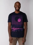 wat? Apparel T-Shirt Sun and Moon Skyline Dunkelblau/Lila/Rosa