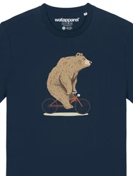 wat? Apparel T-Shirt Fahrradbr Braun/Dunkelblau