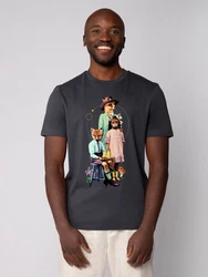 wat? Apparel T-Shirt Fancy Fox Schwarz/Mischfarben/Braun/Dunkelblau/Lila