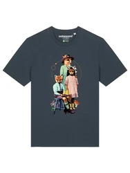 wat? Apparel T-Shirt Fancy Fox Schwarz/Mischfarben/Braun/Dunkelblau/Lila
