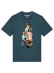 wat? Apparel T-Shirt Fancy Fox Türkis/Dunkelgrün/Grün