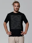 wat? Apparel T-Shirt Doodle Cats Schwarz/Dunkelblau