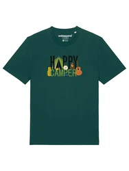 wat? Apparel T-Shirt Happy Camper Grün/Grau/Dunkelgrün