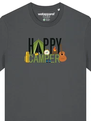 wat? Apparel T-Shirt Happy Camper Dunkelgrau/Grün/Dunkelgrün/Grau/Orange/Rot/Mischfarben