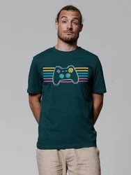 wat? Apparel T-Shirt Retro Joystick Grün/Türkis
