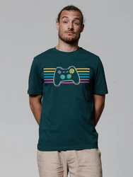 wat? Apparel T-Shirt Retro Joystick Grün/Türkis