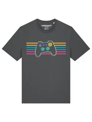 wat? Apparel T-Shirt Retro Joystick Dunkelgrau/Hellgrau/Mischfarben/Grau