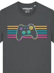 wat? Apparel T-Shirt Retro Joystick Dunkelgrau/Hellgrau/Mischfarben/Grau