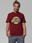 wat? Apparel T-Shirt Travel and Surf Dunkelrot/Bordeaux/Rot