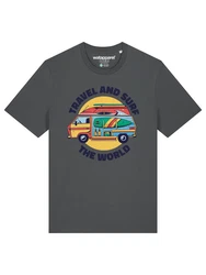 wat? Apparel T-Shirt Travel and Surf Grau/Dunkelgrau/Hellgrau