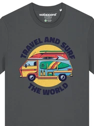 wat? Apparel T-Shirt Travel and Surf Grau/Dunkelgrau/Hellgrau