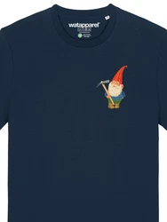 wat? Apparel T-Shirt Gartenzwerg Dunkelblau/Blau/Orange