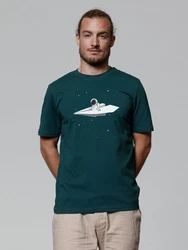 wat? Apparel T-Shirt Fly me to the moon Grün/Türkis/Blau/Dunkelgrün
