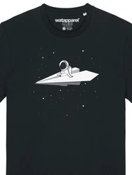 wat? Apparel T-Shirt Fly me to the moon Schwarz/Dunkelgrau/Weiß/Hellblau