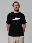 wat? Apparel T-Shirt Fly me to the moon Schwarz/Dunkelgrau/Weiß/Hellblau