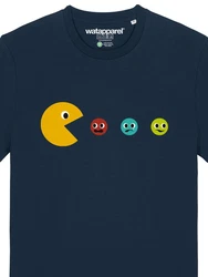 wat? Apparel T-Shirt Pacmnnchen Dunkelblau/Mischfarben/Schwarz