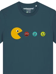 wat? Apparel T-Shirt Pacmnnchen Türkis/Blau/Mischfarben/Grün/Grau/Hellblau