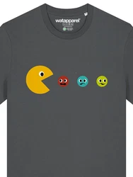 wat? Apparel T-Shirt Pacmnnchen Dunkelgrau/Grau/Gelb/Hellgrau