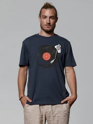 wat? Apparel T-Shirt Schallplatte Dunkelblau/Blau/Lila/Orange/Rot