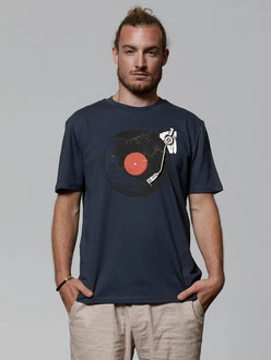 wat? Apparel T-Shirt Schallplatte Dunkelblau/Blau/Lila/Orange/Rot