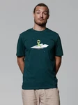 wat? Apparel T-Shirt Alien on a paper plane Grün/Blau/Türkis